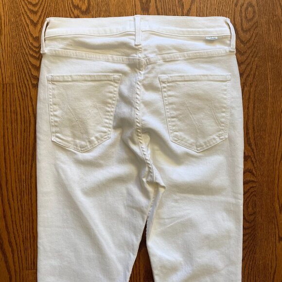 Mother High Waisted Rider Ankle Jeans Womens 29 White Fairest of them All Denim - Picture 13 of 15